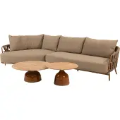 4 Seasons Outdoor June Biarritz chaise longue loungeset 4 delig amber