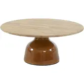 4 Seasons Outdoor June lounge tuintafel hoogglans keramiek caramel 80xH35 cm