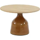 4 Seasons Outdoor June lounge tuintafel hoogglans keramiek caramel 60xH40 cm