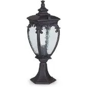 Maytoni Sokkellamp buiten Fleur, dimbaar, zwart, Aluminium, Antiek, Sokkellamp