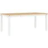 vidaXL Eettafel Corona 180x90x75 cm massief grenenhout wit