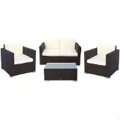 Aktive Table With 2 Armchairs Zwart