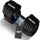 NEOLYMP Verstelbare Dumbbell 40kg – 12 Gewichtsniveaus met Draaigreep – Dumbbell