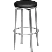 Wohnling Barkruk zwart staal 76 cm hoog - WL1.947