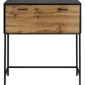 Loft 24 Rocco-Secretaire - Zwart & Wotan Eiken