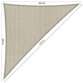 Shadow Comfort 90 graden driehoek 3x3x4,2m Sahara Sand