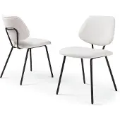 En.casa Eetkamerstoel Köma set van 2 beige en zwart []