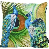 Gek op kussens! Blue peacock | 45 x 45 cm | kussenhoes | katoen/polyester