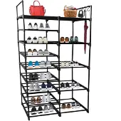 Lendo Online Schoenenrek 16 Vakken 83x31x158 Zwart Staal