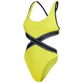Speedo Convertible Cut Out Swimsuit Geel XS Vrouw