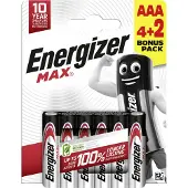 Energizer Max Power Lr03 AAA Batterijen 6 Stuks