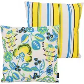 NOVÉE Flower / stripe geel outdoor | 45 x 45 cm | kussenhoes | katoen