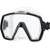 Tusa Freedom HD M1001 – Premium snorkelmasker & duikbril van hypoallergeen siliconen met breed panoramisch zicht en één venster – Transparant/Zwart – M1001 BK