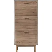 Loft 24 Melanie|Schoenenkast met 3 kleppen in eiken look