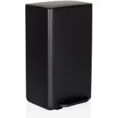 Hjh OFFICE Afvalbak / prullenbak CLEAN NATURA 30 l houtlook staal zwart mat