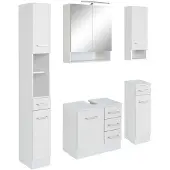 Held Möbel 5-delige onderkastset 110 cm Riga matwit wit 110x200x35 cm