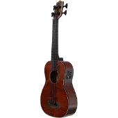 Kala U-Bass Exotic Mahogany linkshandige elektrisch-akoestische bas ukelele met gigbag