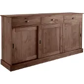 Loft 24 Dressoir Schröder Commode, 3 schuifdeuren, 3 lades, van massief dennenhout