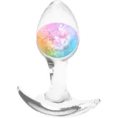 NSNovelties - anale plug - transparant - klein - regenboog