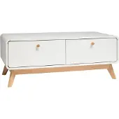 Loft 24 Cassie|Lowboard met 2 lades in spaanplaat wit