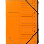 Exacompta 541204E, Project folder, A4, Karton, Oranje, 355 g/m², Elastische band