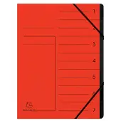 Exacompta 540705E, Project folder, A4, Karton, Rood, 355 g/m², Elastische band
