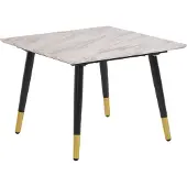 Notio Living Monza-Bijzettafel - Zwart/Goud Marmerlook