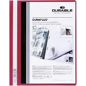 Durable presentatiemap DURAPLUS extra breed, pvc-hardfolie, 25 stuks, rood