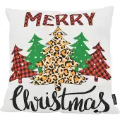Gek op kussens! Leopard christmas | 45 x 45 cm | kussenhoes | katoen/polyester
