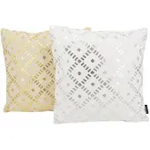 Gek op kussens! Sierkussen dido silver / white | 45 x 45 cm | katoen