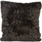 NOVÉE Fluffy luipaard bruin | 45 x 45 cm | kussenhoes | polyester