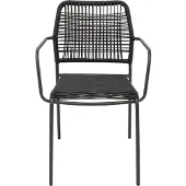 Kare design Tuinstoel met armleuningen Madagascar antraciet