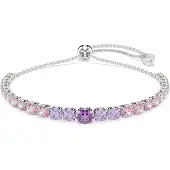 Swarovski Armband lila / sering / rosa / zilver