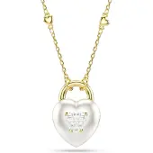 Swarovski Ketting goud / transparant / wit