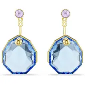 Swarovski Oorbellen azuur / goud / lila
