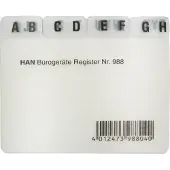 HAN tabkaarten - A8 breed - A-Z - breed - lichtgrijs - HA-9881