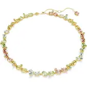Swarovski Ketting 'Gema' lichtblauw / goud / groen / rosa