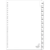 Kangaro Jan - Dec Alfabetische tabbladen A4 Wit 10 tabs 190 g/m² Karton 23 Gaten PK412JM