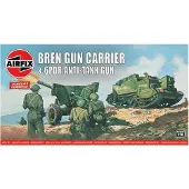 Wittmax Modelbouwpakket Militaire voertuigen - 01309V Bren Gun Carrier - 6PDR Anti-Tank Gun Plastic - 1:76 - Modelbouw