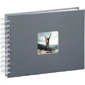 Hama Spiraalalbum - Fine Art - 24x17 cm - 50 pagina's - Grijze kleur - Unisex