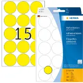 Herma Etiket 2271 rond 32mm geel 480stuks - 3 stuks