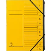 Exacompta 541209E, Project folder, A4, Karton, Geel, 355 g/m², Elastische band