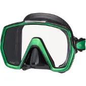 Tusa Freedom HD M1001QB – Premium snorkelmasker & duikbril van hypoallergeen siliconen met breed panoramisch zicht en één venster – Zwart/Groen – M1001QB EG