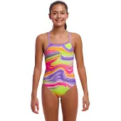 Funkita Tie Me Tight Swimsuit Roze 10 Years Meisje