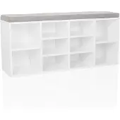 Hjh LIVING Schoenenkast / ladekast ESTHA 10 103,5x29,5x4 cm 10 vakken wit