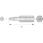 Bernstein 6-IP09-25 Torx-bit HRC-staal Hooggelegeerd C 6.3 6 stuk(s)