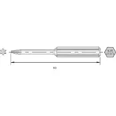 Bernstein 6-TX25-50 Torx-bit HRC-staal Hooggelegeerd C 6.3 6 stuk(s)