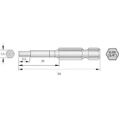 Bernstein 6-HX15-50 Bitset HRC-staal Hooggelegeerd E 6.3 6 stuk(s)
