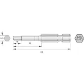 Bernstein 6-HX50-50 Bitset 5.0 mm 1/4 inch HRC-staal Hooggelegeerd E 6.3 6 stuk(s)