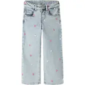 Name it Jeans 'NMFrose' blauw denim / lichtroze / wit